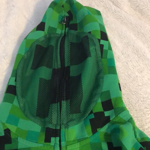 MINECRAFT full zip hoodie Youth Large - excellent condition mesh face hoodie - Picture 2 of 10